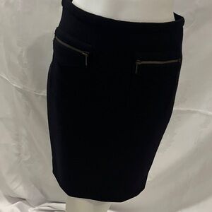 J. Crew Black Pencil Skirt with Zipper Accents